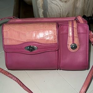 Vintage Brighton Pink Crossbody Wallet/Bag